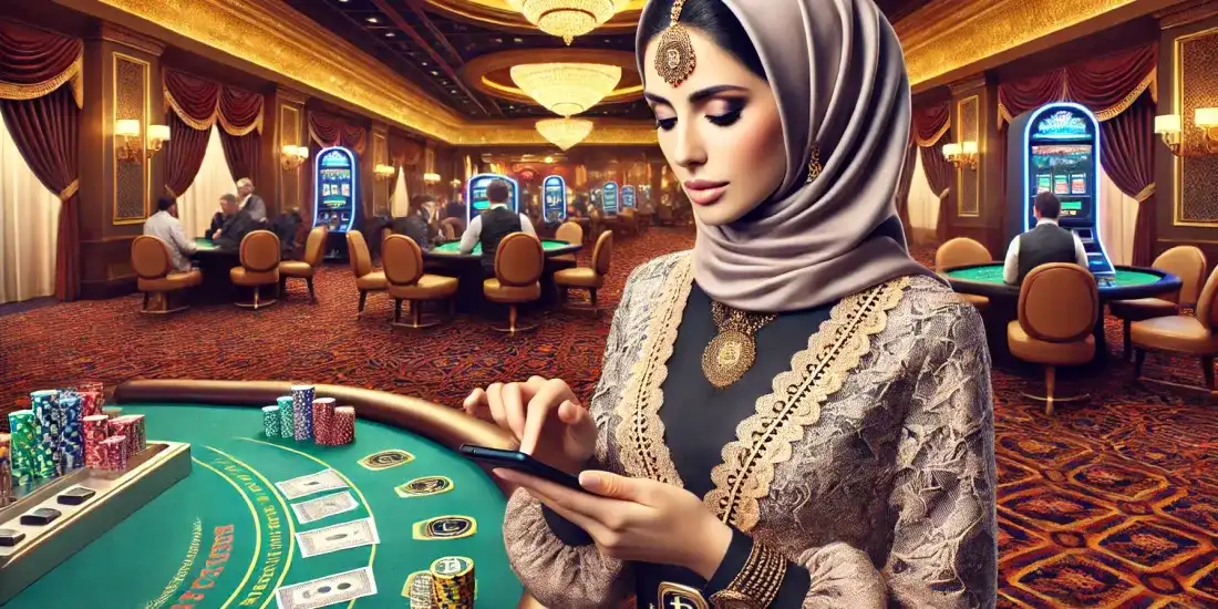 Arab woman cryptocurrency payment